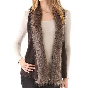 Ella Moss Faux Fur Sweater Vest